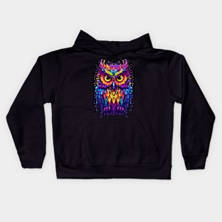 Colorful melting Owl Designe Kids Hoodie